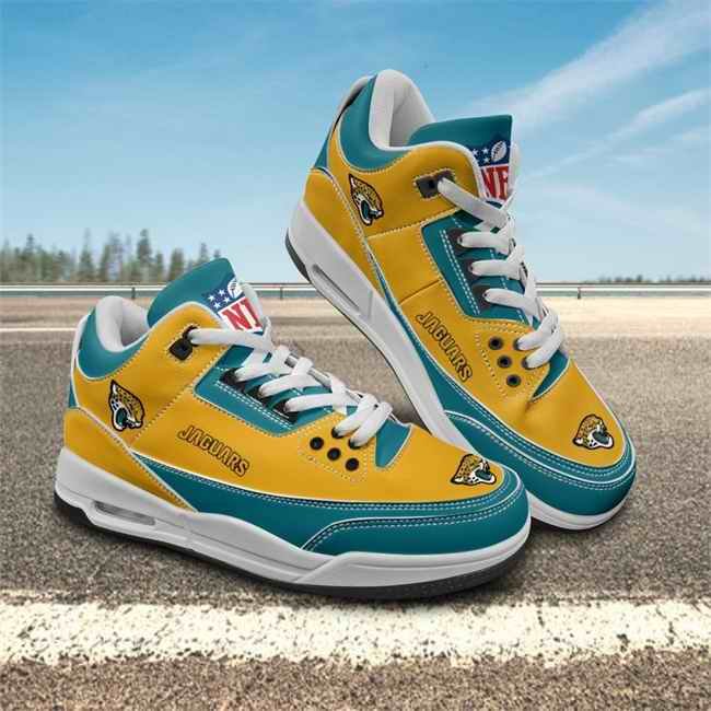 Women's Jacksonville Jaguars Air Jordan 3 Sneakers/Shoes 002