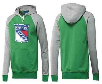 New York Rangers Pullover Hoodie Green & Grey