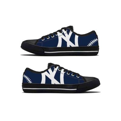 Men's New York Yankees Low Top Canvas Sneakers 002