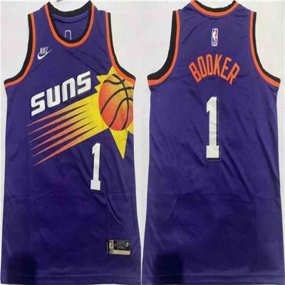 Youth Phoenix Suns #1 Devin Booker Purple Stitched Basketball Jersey