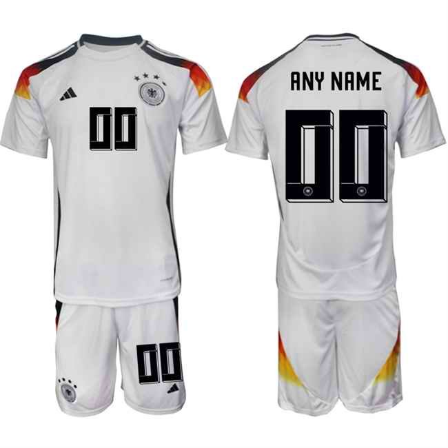 Men's Germany Custom White 2024-25 Home Soccer Jersey Suit