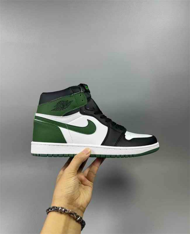 Men's Running Weapon Air Jordan 1 Green/White Shoes 0583