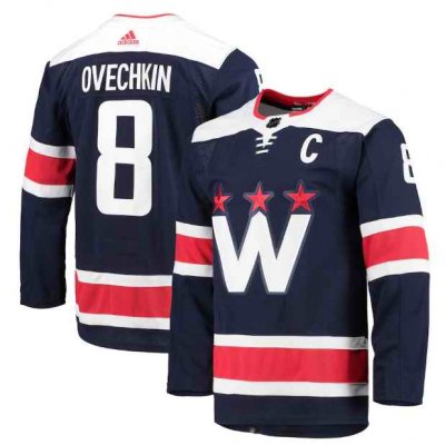 Men's Washington Capitals #8 Alex Ovechkin Navy Pro Stitched Jersey