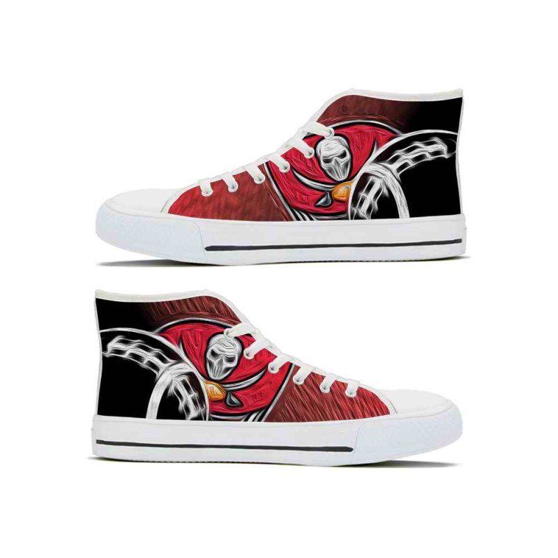 Men's Tampa Bay Buccaneers High Top Canvas Sneakers 001