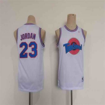 Bulls #23 Michael Jordan White Tune Squad Stitched Basketball Jersey