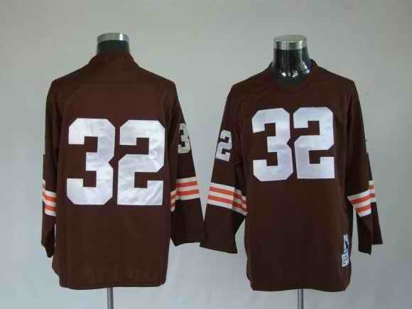 Toddler Cleveland Browns #32 Jim Brown Brown Throwback Stitched NFL Jersey