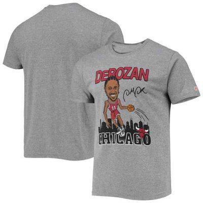 Men's Chicago Bulls Grey Basketball T-Shirt