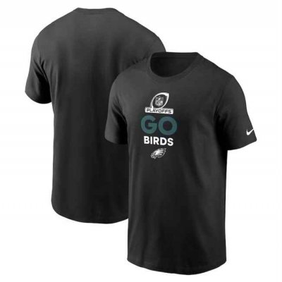 Men's Philadelphia Eagles Black 2024 Playoffs T-Shirt