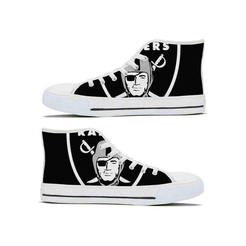 Men's Las Vegas Raiders High Top Canvas Sneakers 009