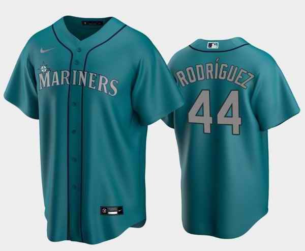 Men's Seattle Mariners #44 Julio Rodr'guez Aqua Cool Base Stitched jersey