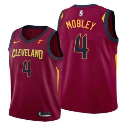 Men's Cleveland Cavaliers #4 Evan Mobley Red Icon Edition Stitched Jersey