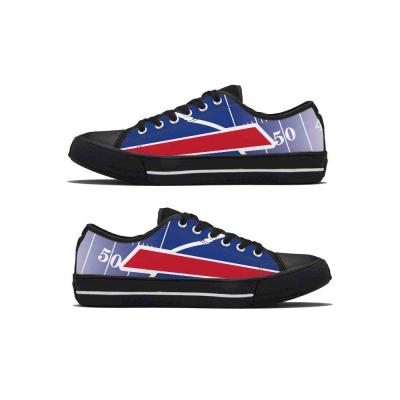 Women's Buffalo Bills Low Top Canvas Sneakers 001