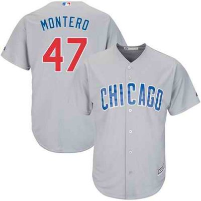 Cubs #47 Miguel Montero Grey Road Stitched Youth MLB Jersey