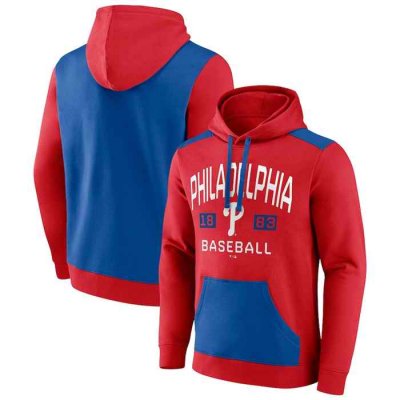 Men's Philadelphia Phillies Royal/Red Chip In Pullover Hoodie