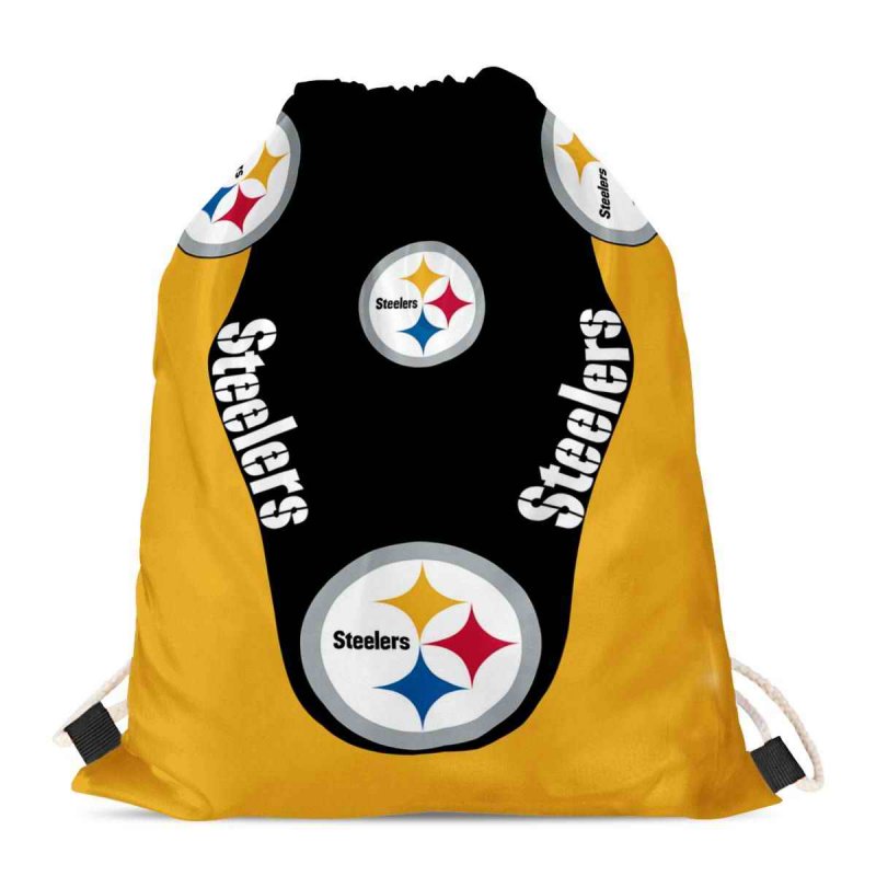 Pittsburgh Steelers Drawstring Backpack sack / Gym bag 18 x 14 001