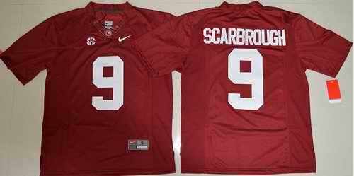 Crimson Tide #9 Bo Scarbrough Red Limited Stitched NCAA Jersey