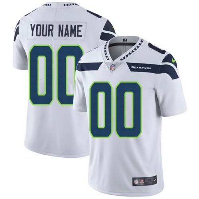 Men's Seattle Seahawks Customized White Vapor Untouchable Limited Stitched NFL Jersey