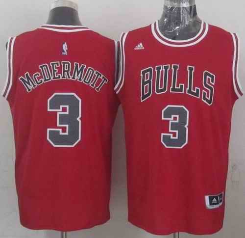 Revolution 30 Bulls #3 Doug McDermott Red Stitched NBA Jersey