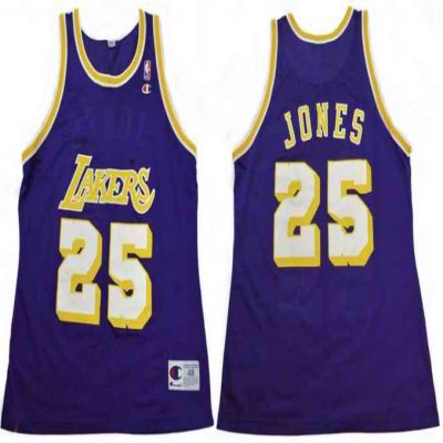 Men's Los Angeles Lakers #25 Eddie Jones Purple Stitched Jersey