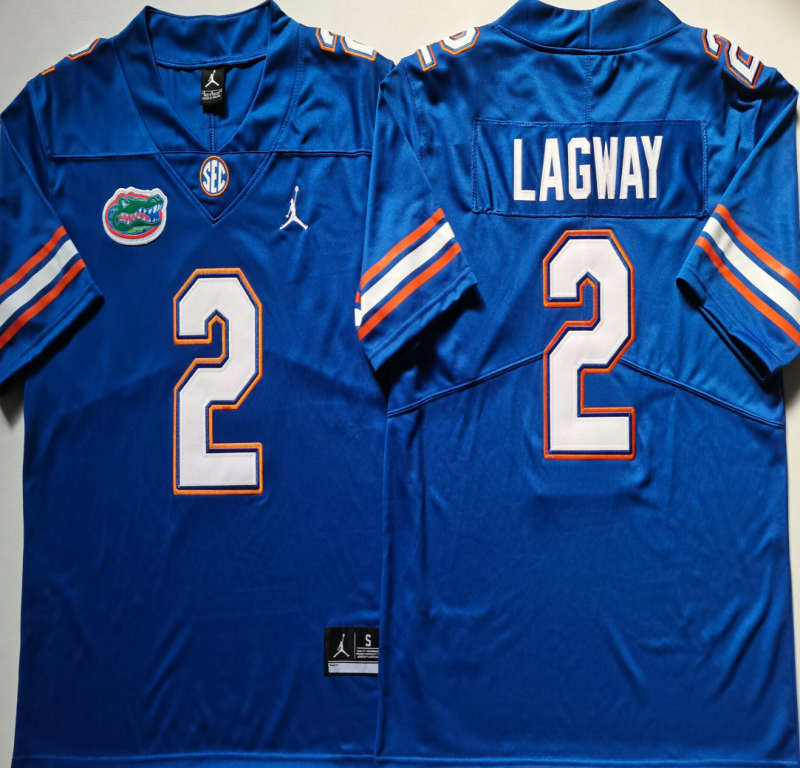 Men's Florida Gators #2 DJ Lagway Royal Stitched Jersey