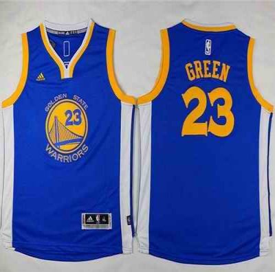 Warriors #23 Draymond Green Blue Stitched Youth NBA Jersey