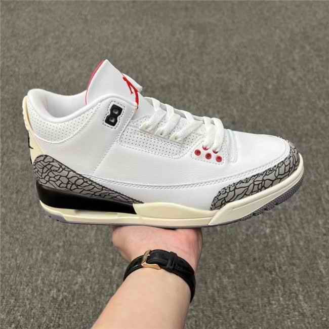 Men's Running weapon Air Jordan 3 White/Black Shoes 086