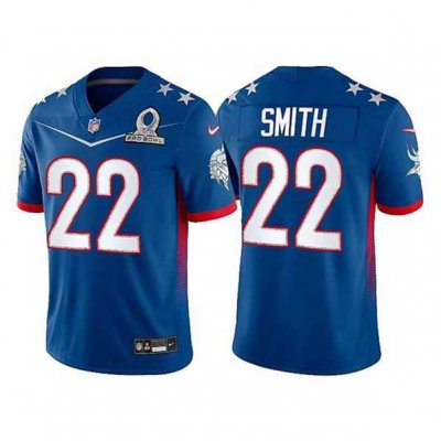 Men's Minnesota Vikings #22 Harrison Smith 2022 Royal NFC Pro Bowl Stitched Jersey