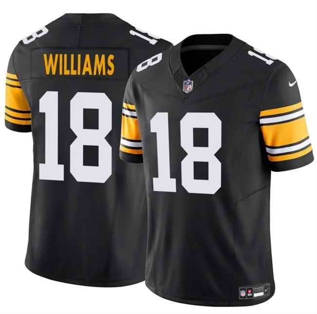 Men's Pittsburgh Steelers #18 Mike Williams Black 2024 F.U.S.E. Alternate Vapor Untouchable Limited Stitched Jersey