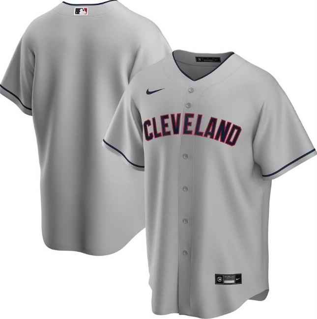 Men's Cleveland Indians Blank Grey Cool Base Stitched Jersey