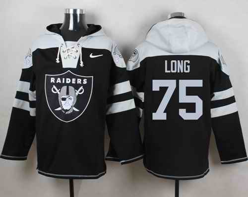 Nike Raiders #75 Howie Long Black Player Pullover NFL Hoodie