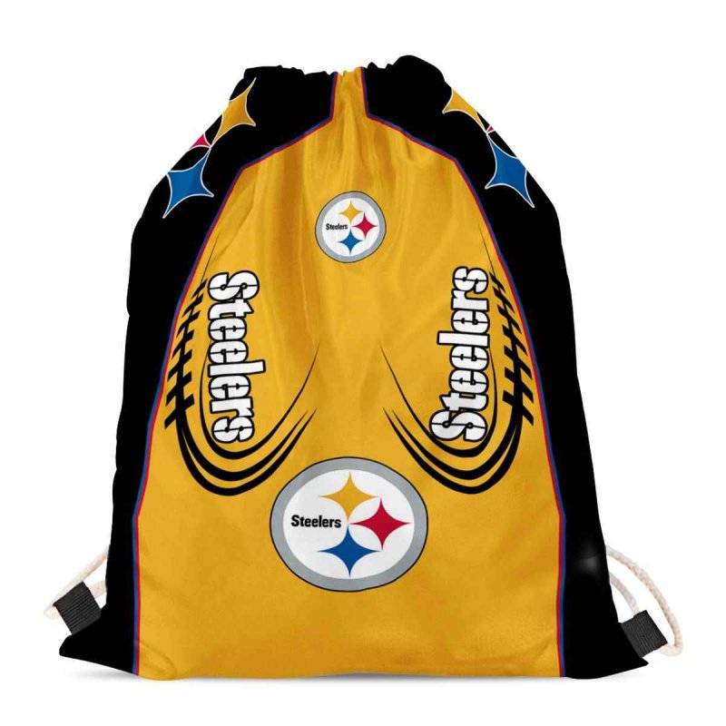 Pittsburgh Steelers Drawstring Backpack sack / Gym bag 18 x 14 003