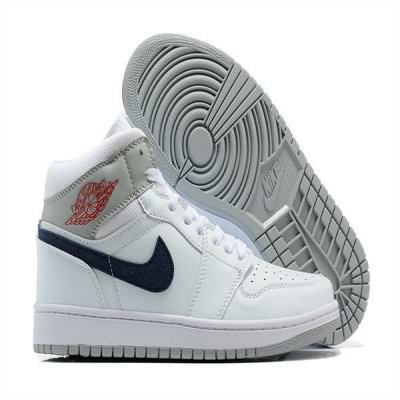 Women's Running Weapon Air Jordan 1 White Shoes 0153