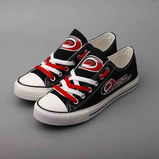 Women's and Youth Carolina Hurricanes Repeat Print Low Top Sneakers 002