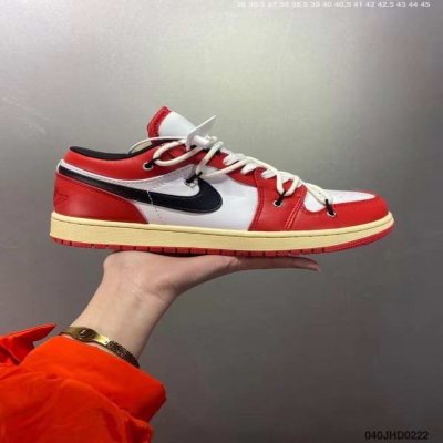 Men's Running Weapon Air Jordan 1 Low Chicago Bulls Shoes 253