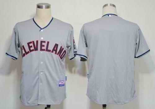 Indians Blank Grey Cool Base Stitched MLB Jersey