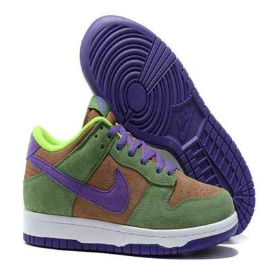 Women's Dunk Low SB Green/Brown Shoes 0179