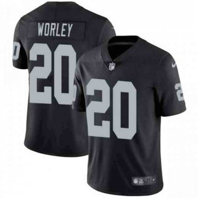 Men's Oakland Raiders #20 Daryl Worley Black Vapor Untouchable Limited Stitched NFL Jersey