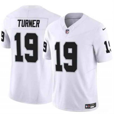 Men's Las Vegas Raiders #19 DJ Turner White F.U.S.E Vapor Stitched Football Jersey