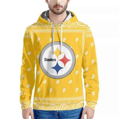 Men's Pittsburgh Steelers Yellow Pullover Hoodie