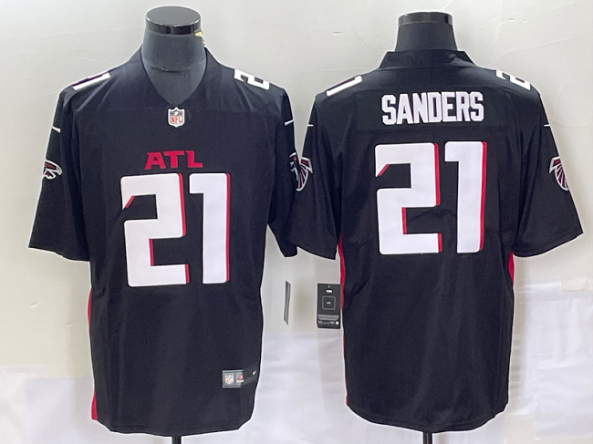 Men's Atlanta Falcons #21 Deion Sanders Black Vapor Untouchable Limited Stitched Jersey