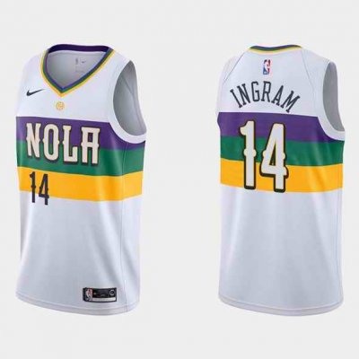 Toddlers New Orleans Pelicans #14 Brandon Ingram White Stitched Basketball Jersey