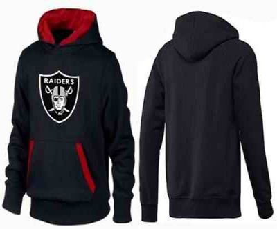 Oakland Raiders Logo Pullover Hoodie Black & Red