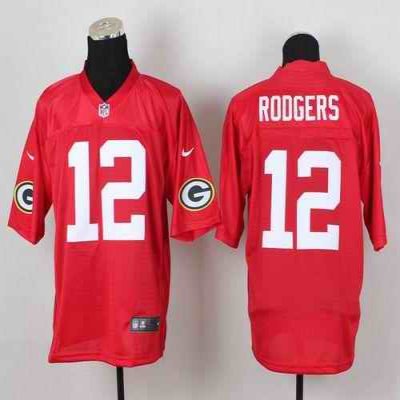 Nike Packers #12 Aaron Rodgers Red Men's Stitched NFL Elite QB Practice Jersey