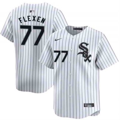 Men's Chicago White Sox #77 Chris Flexen White 2024 Home Limited Stitched Baseball Jersey