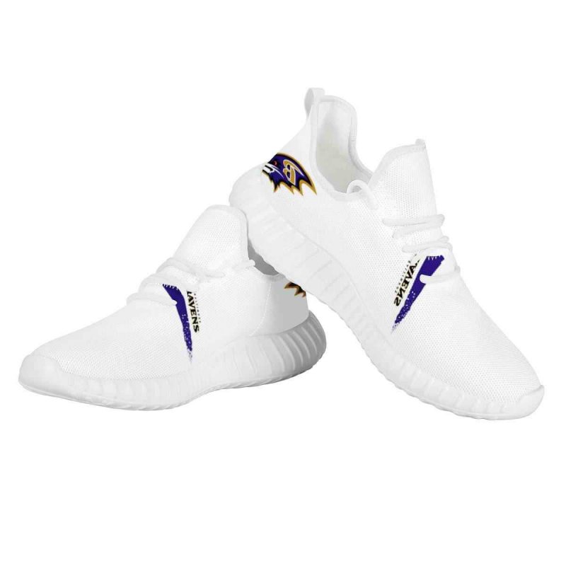 Men's Baltimore Ravens Mesh Knit Sneakers/Shoes 011