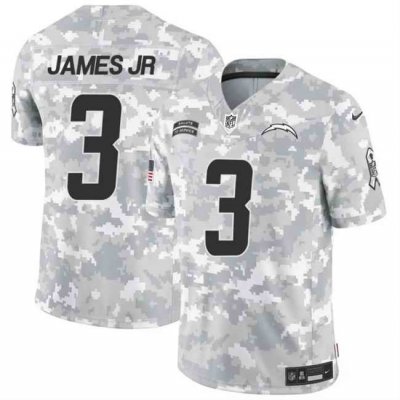 Men's Los Angeles Chargers #3 Derwin James Jr. 2024 F.U.S.E Arctic Camo Salute to Service Limited Stitched Football Jersey