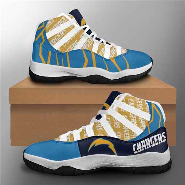 Men's Los Angeles Chargers Air Jordan 11 Sneakers 002