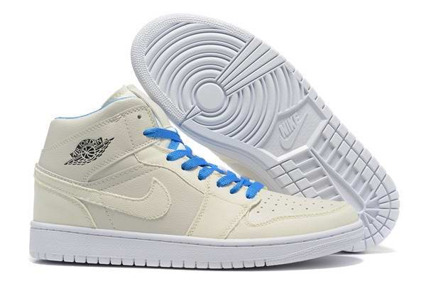 Men's Running Weapon Air Jordan 1 Cream Shoes 259