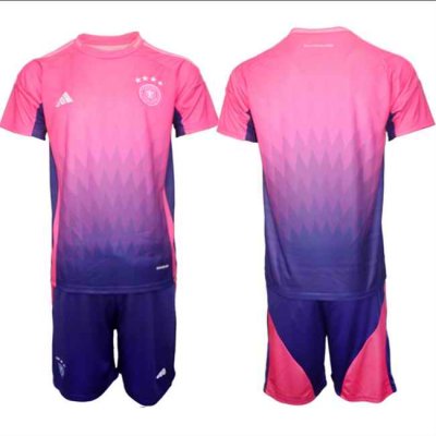 Men's Germany Custom Pink/Purple  2024-25 Away Soccer Jersey Suit