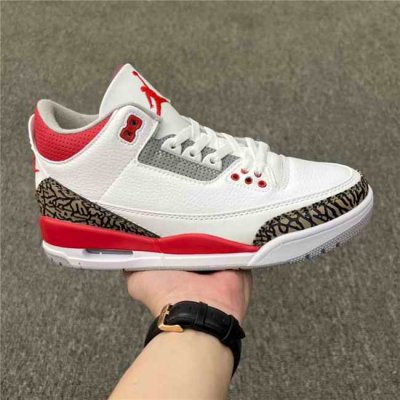 Men's Running weapon Air Jordan 3 White/Red Shoes 090